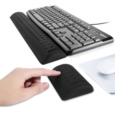 Gaming mouse pad wrist rest keyboard pad  cloth surface slow rebound memory foam protection wrist mouse pad keyboard pad set ► Photo 1/6