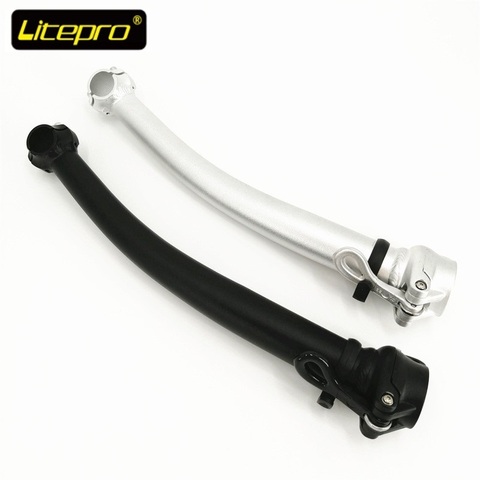 Litepro 35cm 37cm Right Folding Stem 25.4mm Handlebar 28.6mm Fork Goose Neck Bending Curved Stem14/16 Inch Folding Bike Stem ► Photo 1/6