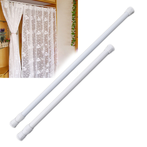 Telescopic Curtain Rod Adjustable Spring Loaded Bathroom Shower Curtain Rod Tension Extendable Telescopic Poles Rail Hanger ► Photo 1/6