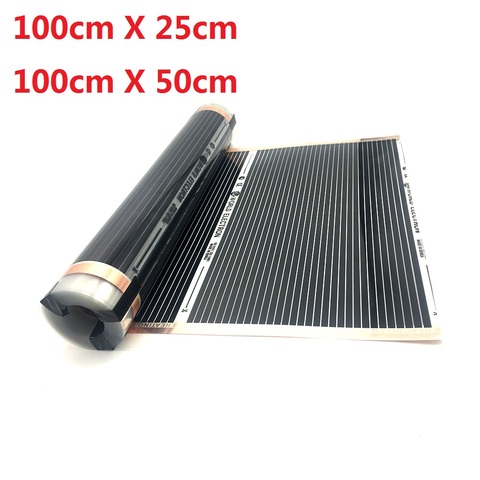 MINCO HEAT 100cmX25cm 100cmX50cm Infrared Underfloor Heating Film Carbon Fiber Warm Foor Mat ► Photo 1/6