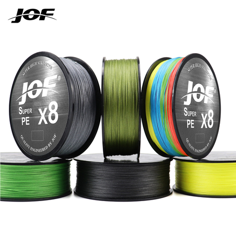 JOF 500M 300M 150M/ 546YDS 8 Braided Fishing Lines 8 Weaves Wire Smooth PE Multifilament Line for Sea Fishing 15-100LB ► Photo 1/6