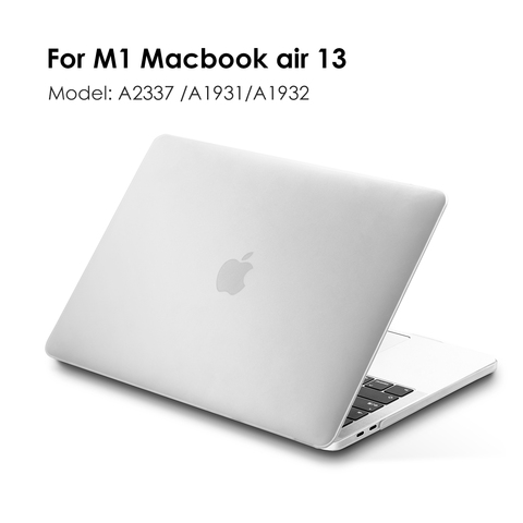 Matte & Crystal Clear Hard Shell Cover Case For 2022 New M1 Macbook Air 13 Model A2337, Matte Finish with Rubber Feet ► Photo 1/6