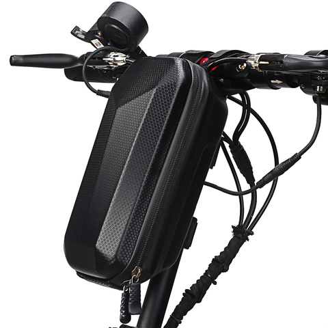 2L Electric Scooter Handle Bar Bag Skateboard Front Pouch Biking Waterproof EVA Hard Case Portable Dustproof Cycling Parts ► Photo 1/6