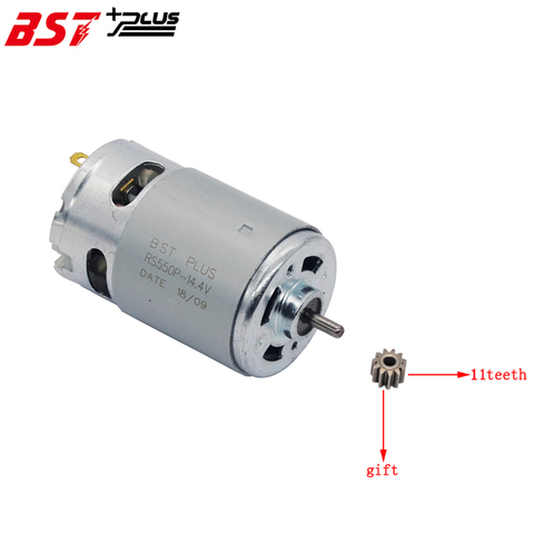 MOTOR RS550 (11TEETH GEAR) 20000RPM 7.2V/9.6V/10.8V/12V/14V/14.4v/16.8V/18V/21V/24V/25V  FOR BOSCH MAKITA HITACHI CORDLESS DRILL ► Photo 1/6