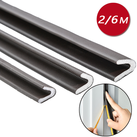 2/6M Pu Foam Soundproof Door Window Sealing Strip Self-adhesive V Type Draught Excluder Door Gap Anti Collision Weather Strip ► Photo 1/1