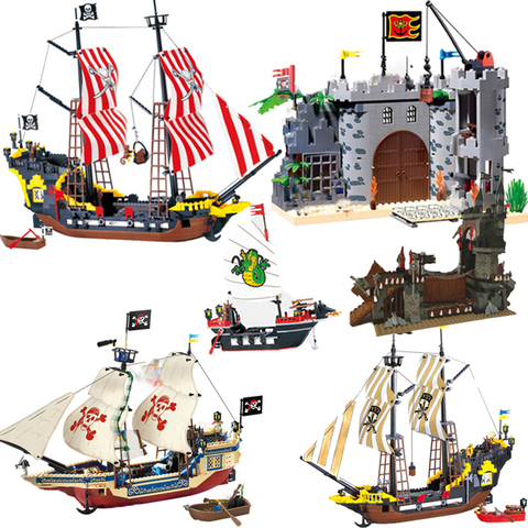 Enlighten Building Block Pirates And Royal Guards Battle Castle 366pcs Educational Bricks Toy For Boy Christamas Gift 310 ► Photo 1/6