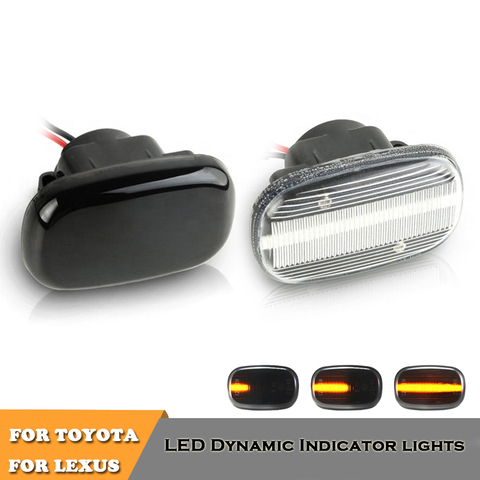 LED side marker turn signal indicator dynamic lights for toyota Avensis Camry Caldina Celica Corolla Fielder Harrier Hilux RAV4 ► Photo 1/6