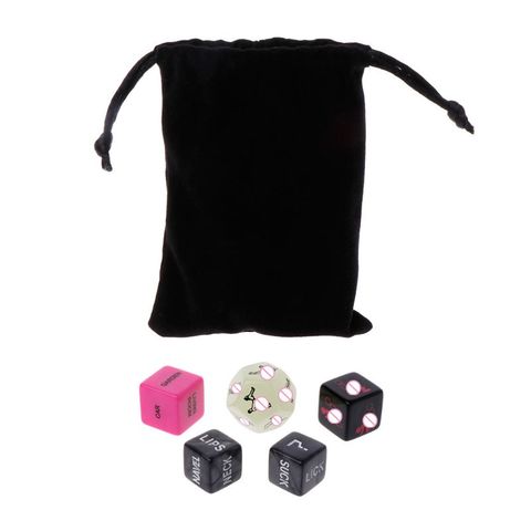 5 Pcs/Set Sex Dice Fun Adult Erotic Love Sexy Posture Couple Lovers Humor Party Game Toy with a Storage Bag ► Photo 1/5