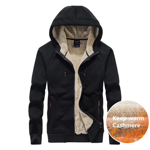 Plus Size L-8XL large size Winter casual men's hoodies sweatshirt hooded jackets coat man hoodi warm plus thick fleece hoodies ► Photo 1/6