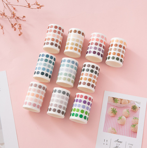 60mm*3m Fresh Colorful Gradients Dots Washi Tape Scrapbooking DIY Masking Tapes Jounal Stationery School Office Supplies ► Photo 1/5