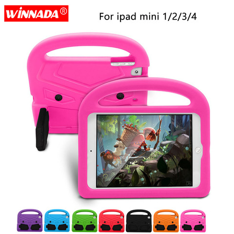 For ipad mini 4 Case Kids Tablet cover for mini 5 2022 shock proof EVA foam Hand-held Stand Cover for Apple ipad mini 2 /mini 3 ► Photo 1/6