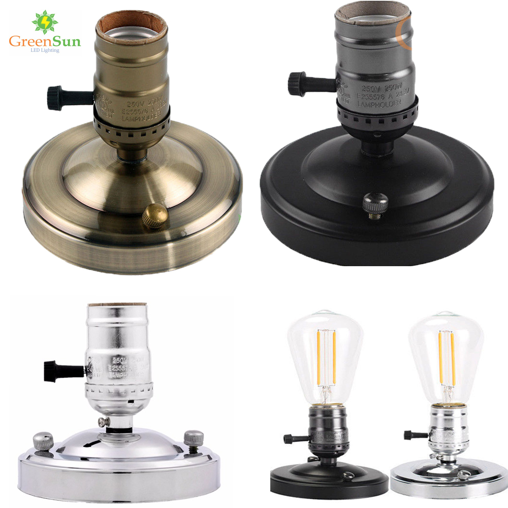 Aluminum E26/E27 Lamp Accessories Socket Holder Vintage Antique Edison Bulb