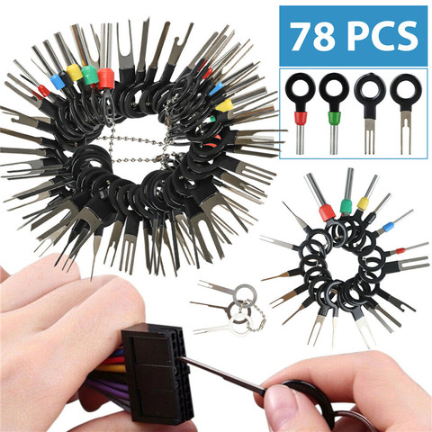 78PCS Terminal Ejector Kit Tools Wire Connector Extractor Automotive Terminal Wire Terminal Removal Tool Car Pin Kit ► Photo 1/6