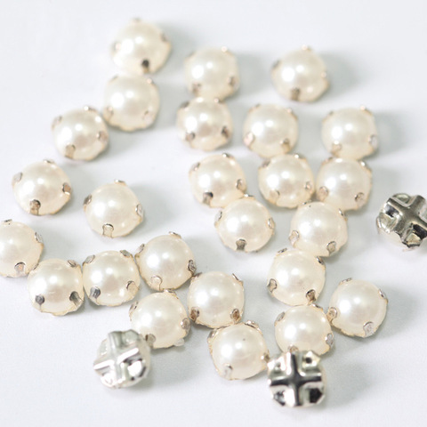 Flat Back Pearls (10mm) - 100pcs