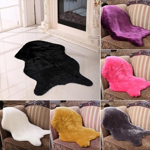 40cm x 60cm  Fluffy Faux Fur Geometric Door Mat Floor Rug Faux wool Carpet Home Living Room Bedroom Decoration High Quality ► Photo 1/6