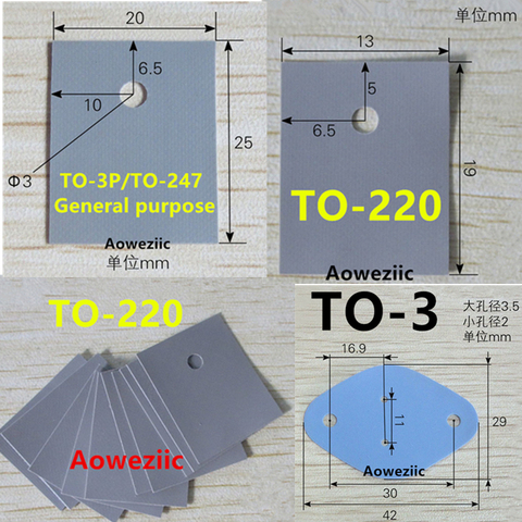 Transistor TO-220 TO-247 TO-3P silicone sheet insulation pads silicone insulation film Thermal insulation pad silicone heat sink ► Photo 1/6