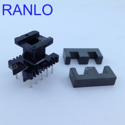 EE25  5+5pin transformer bobbin PC40 ferrite core vertical ► Photo 1/6