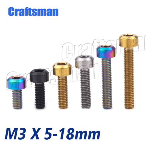 Titanium Bolt M3 X 6 8 10 12 15 18mm  M3 Titanium Hexagon Stigma Screws Ti M3 Small Bolts Repair Screw Ti Fastener 1Pcs ► Photo 1/4