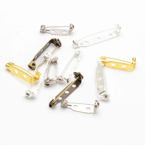 MIAOCHI Jewelry DIY Iron Brooch Base Back Bar Badge Holder Safe Lock Brooch Pins DIY Jewelry Findings Jewelry Accessories ► Photo 1/6