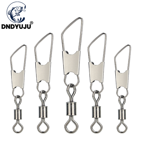 DNDYUJU 50pcs Swivel Solid Rings Fishing Pin Connector With Interlock Snap Fishing Hooks Fishing Lure Connector Fishing Tools ► Photo 1/5