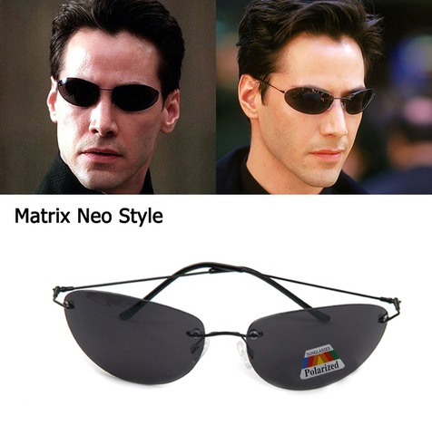 Upgrade Cool Matrix Smith Style Polarized Sunglasses Ultralight Rimless Men Driving Design Polaroid Sun Glasses Oculos De Sol ► Photo 1/6