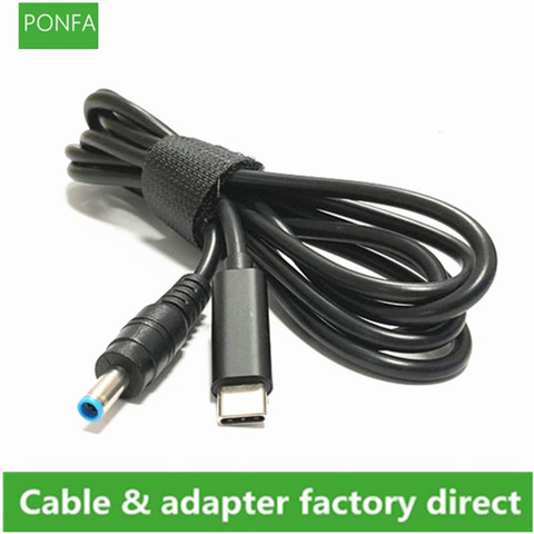 USB Type C PD Power Adapter Converter to 4.5*3.0 Dc Plug Charging Cable Cord for HP Stream 11 13 14 Split 13 x2 Laptop Charger ► Photo 1/4