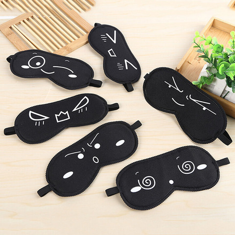 1pc Sleeping Eye Mask Black Eye Shade Sleep Mask Black Mask Bandage on Eyes for Sleeping Emotion Sleep Mask ► Photo 1/6