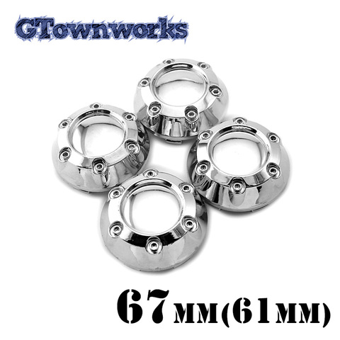 4 pcs 67mm Chrome Wheel Center Cap For Car Rim ABS Plastic Hubcap Dust Cover Alloy Wheel Accessories ► Photo 1/3