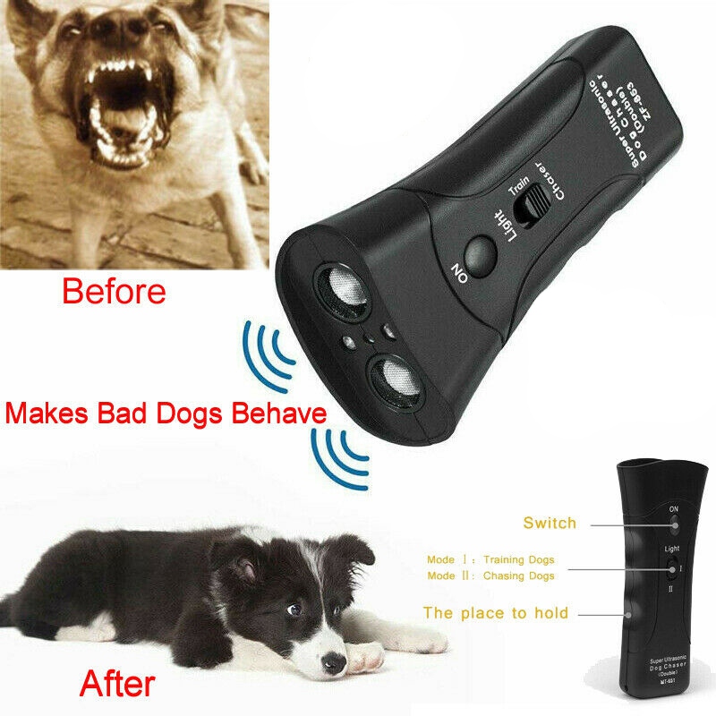 LED Ultrasonic Dog Repeller Trainer Device Dog Deterrent/Training Tool 
