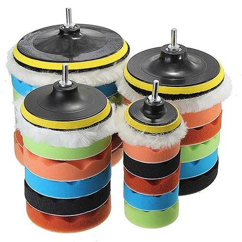 7 Pcs 3/5/6/7 Inch Roundness Polishing Waxing Buffing Pad Sponge Kit Set for Car Polisher For Auto Car Detail Polishing ► Photo 1/6