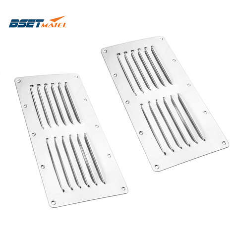 2PCS Marine Grade SS 304 Boat Marine Square Air Vent Louver Vent Grille Ventilation Louvered Ventilator Grill Cover ► Photo 1/5