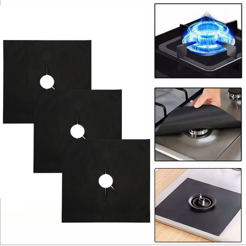 1/2/4/6Pcs Gas Stove Cooker Protectors Cover/liner Clean Mat Pad  Kitchen Gas Stove Stovetop Protector Kitchen Accessories Tools ► Photo 1/1