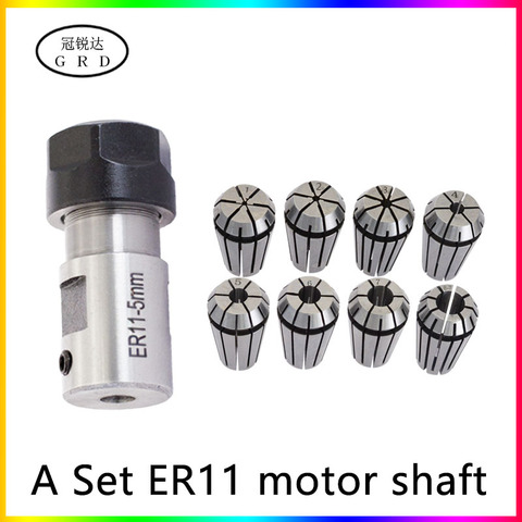 a set high quality er11 3.175mm 4mm 5mm 6mm 8mm motor shaft Engraving machine tool holder+7pcs/15pcs collet chuck suit ER series ► Photo 1/6