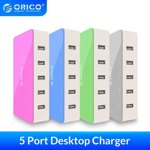 ORICO 5 Port Desktop USB Charger Travel Charger Adapter Fast Charging For Smartphone 4 Colors Intelligent Charger Power Socket ► Photo 1/6