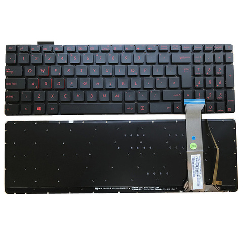 Free Shipping!! 1PC New Replacement Laptop Keyboards For ASUS G552V G552VX FZ50JX GL752VW GL742VW N551J With Backlight ► Photo 1/6