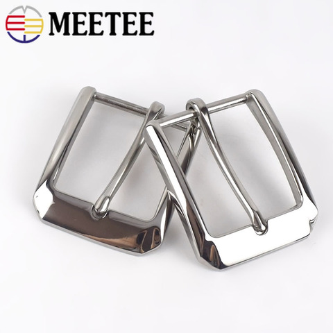 Meetee 40mm High Quality Stainless Steel Pin Buckles Men Belt Buckle Head DIY Hand Leather Craft Leisure Decor Accessories AP191 ► Photo 1/6