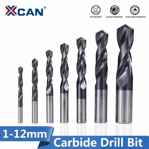 XCAN Carbide Drill Bit 1.0-12mm VAPO Coated Gun Drill Bit for CNC Lathe Machine Hole Cutter Twist Drill Bit Metal Drill Tools ► Photo 1/5