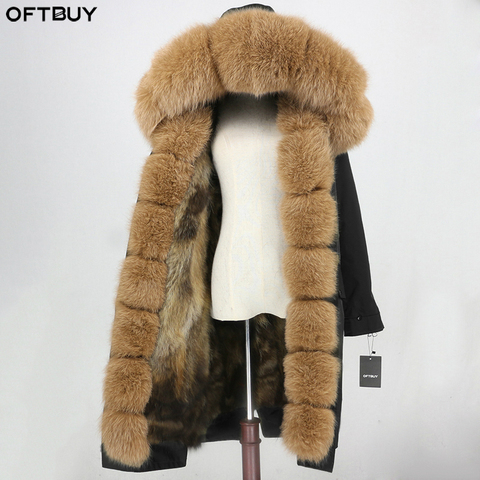 OFTBUY Waterproof Fabric Outerwear X-long Parka Winter Jacket Women Real Fox Fur Coat Natural Fox Fur Collar Hood Streetwear New ► Photo 1/6