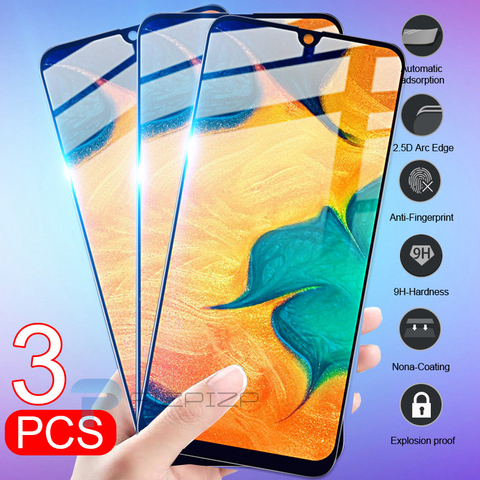 1 2 3 PCS Full Cover Tempered Glass For Samsung Galaxy A01 A11 A21S A31 A41 A51 A71 Protector Film M11 M21 M31 M30S M10 M30 ► Photo 1/6