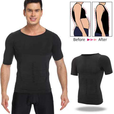 Men Body Shaper Slimming Compression Shirt  Male Compression Vest  Gynecomastia - Shapers - Aliexpress