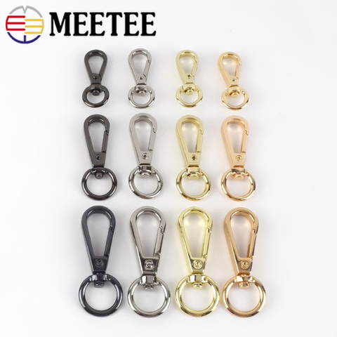 Meetee 10/30pcs 8/10/13mm Metal Luggage Bags Dog Buckle Lobster Swivel Trigger Clips Snap Hook Handbag Hanger Key Chain DIY Sew ► Photo 1/6