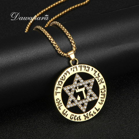 Dawapara Star of David Fashion Necklaces for Women Statement Israel Supernatural Pendants Jewelry Rhinestone Charms ► Photo 1/6