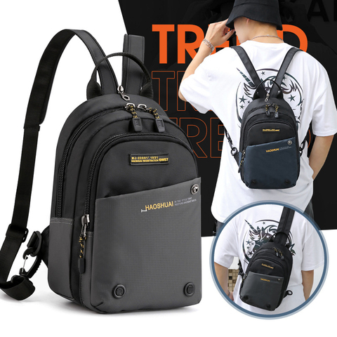 Men Nylon Small Backpack Rucksack Military Multi-Functional Casual Travel Male Messenger Cross Body Chest Bags Knapsack Daypack ► Photo 1/6