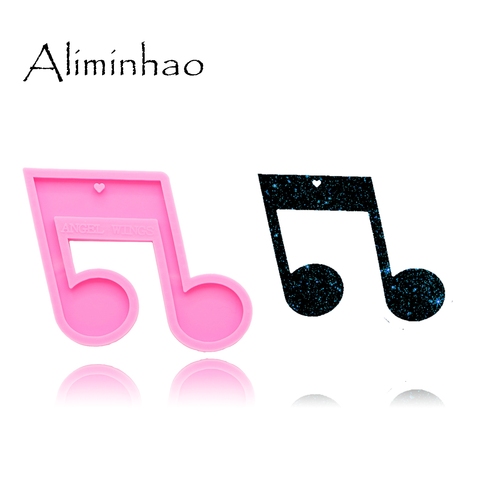 DY0174 Shiny musical note Silicone Molds DIY epoxy mould silicon Resin Crafting molds for keychains Mold ► Photo 1/6