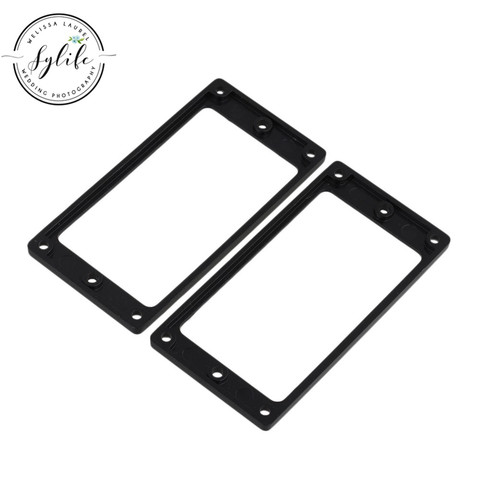 2pcs Metal FLAT Humbucker Pickup Mounting Ring Black ► Photo 1/3