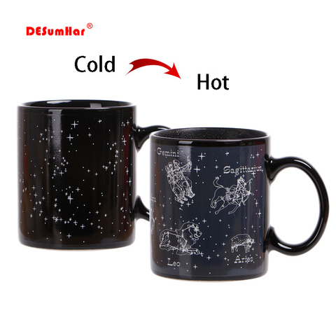 New 12 constellations Discoloration mugs,personalized shape Office Coffee Milk cup,Color Change Mug Creative cups Surprised Gift ► Photo 1/6