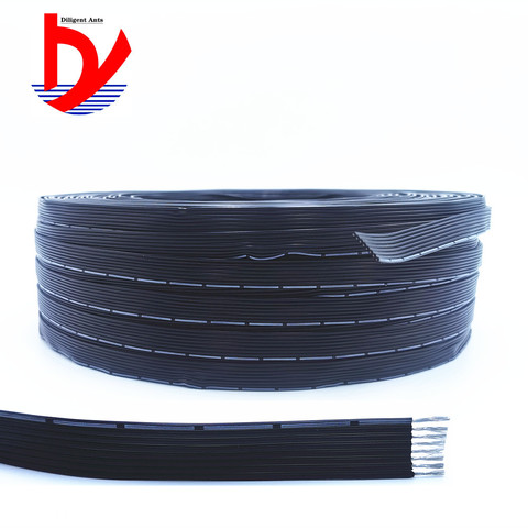 high temperature soft parallel line super soft 22AWG silicone cable 2p 4p 12p 14p Parallel line 0.3 square black electric wire ► Photo 1/6