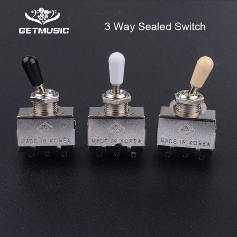 Guitar Metal Closed 3-way Pickup Selector Tone Switch Toggle with Copper Knob for LP Electric Guitar Parts Black/Cream/white Tip ► Photo 1/6