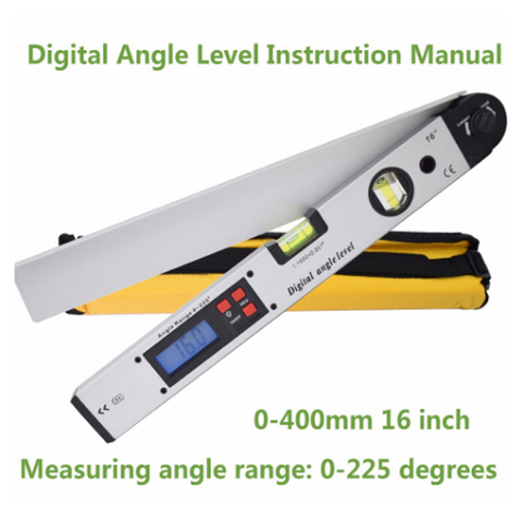 400mm / 16inch Digital angel Level LCD display digital Protractor level spirit level Angle Finder spirit level ► Photo 1/6