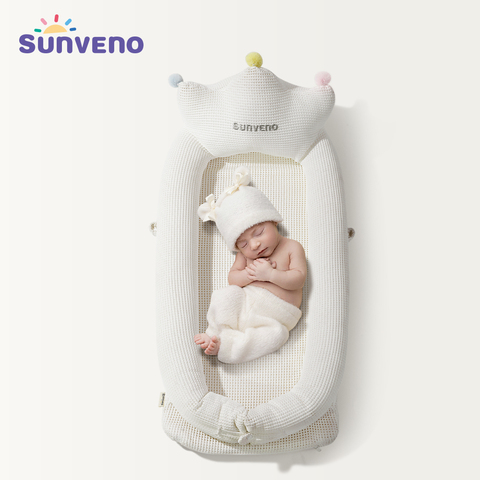 Sunveno Baby Co Sleeping Crib Bed Portable Baby Crib Foldable Travel Bed  Nest Cot Crib Mother & Kids Baby Care ► Photo 1/6